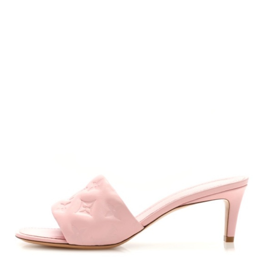 LOUIS VUITTON LAMBSKIN MONOGRAM LIGHT PINK MULE